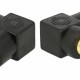 DELOCK αντάπτορας 66168 RCA αρσενικό σε RCA θηλυκό, γωνιακός, μαύρος