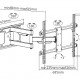BRATECK επιτοίχια βάση τηλεόρασης LPA49-463D, 37-70", 60kg, heavy duty, full motion