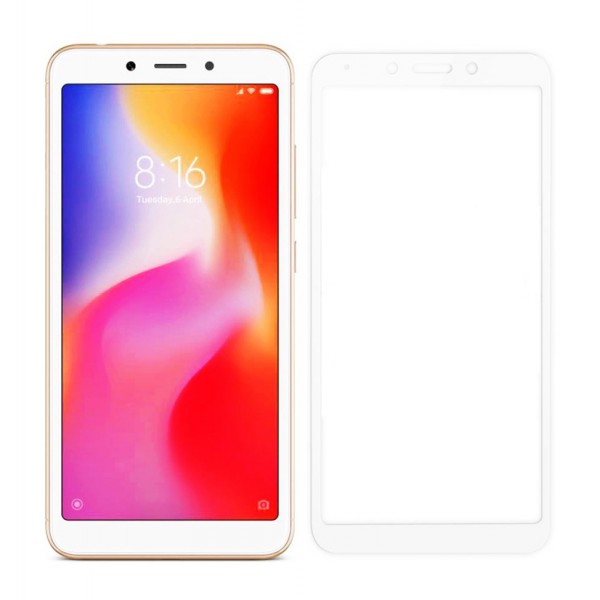 POWERTECH Tempered Glass 5D Full Glue για Xiaomi Redmi 6/6A, White - Powertech