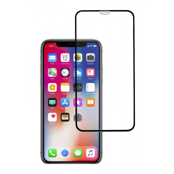 POWERTECH Tempered Glass 5D, Full Glue, iPhone 11, μαύρο - Tempered Glass
