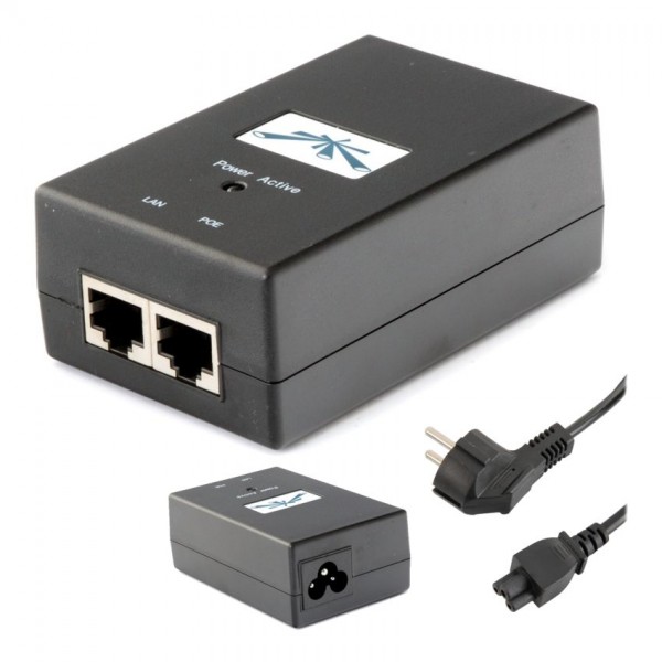 UBIQUITI PoE adapter POE-48 με power cable, 48VDC, 0.5A, 24W - Δικτυακά Παρελκόμενα