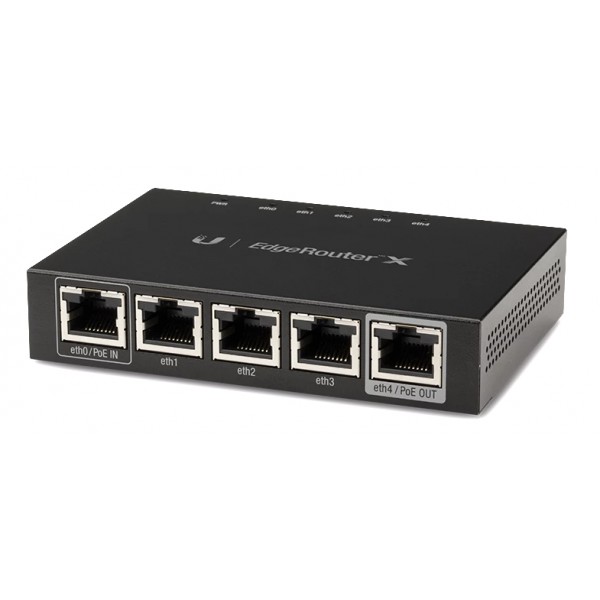 UBIQUITI Gigabit PoE EdgeRouter X ER-X, 5 ports 10/100/1000Mbps - Modem - Router
