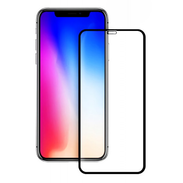 POWERTECH Tempered Glass 5D Full Glue για iPhone XS, Black - Powertech