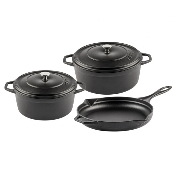 Μαντεμένιο Σετ 3 Τεμαχίων Hosse, Black Onyx - Hosse-Kitchen