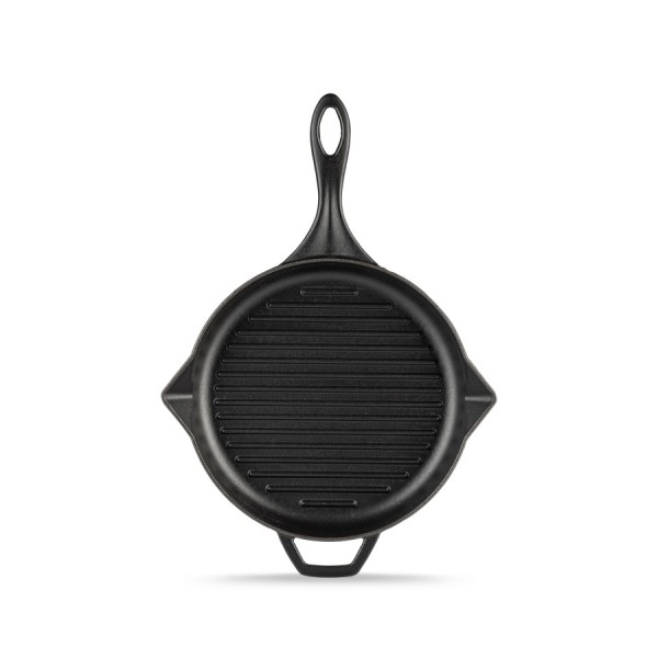 Μαντεμένιο Τηγάνι Γκριλ Εμαγιέ Hosse, Black Onyx, Ф24cm - Σπίτι & Gadgets
