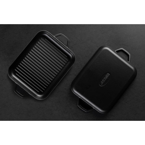 Ορθογώνια Μαντεμένια Γκριλιέρα με 2 λαβές Hosse, 26x32cm | Όλα τα προϊόντα |  |