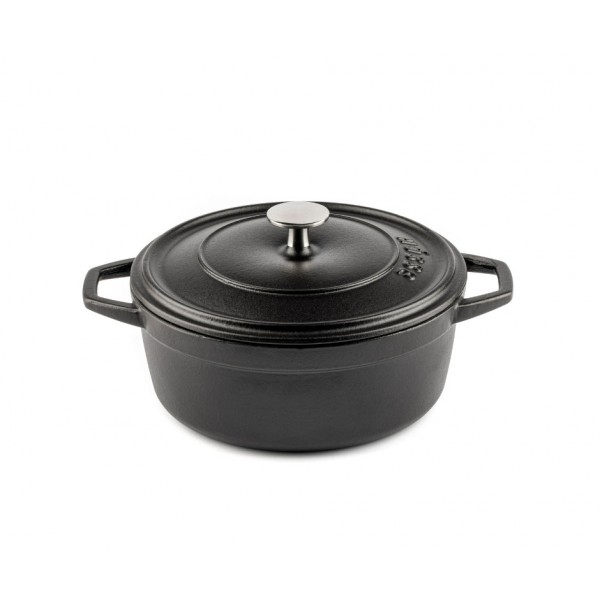 Μαντεμένια Κατσαρόλα Βαθιά Hosse, Black Onyx, Ф20 - Hosse-Kitchen