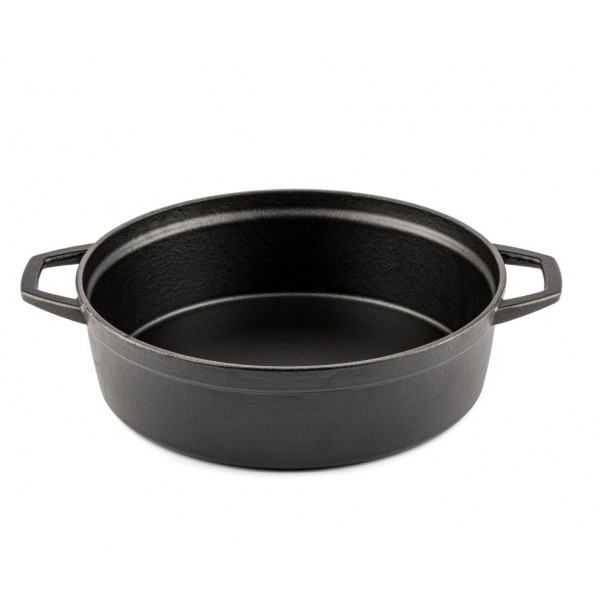 Μαντεμένια Κατσαρόλα Ρηχή Hosse, Black Onyx, Ф28 - Hosse-Kitchen