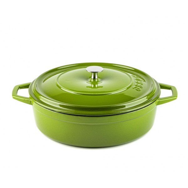 Μαντεμένια Κατσαρόλα Ρηχή Hosse, Bamboo, Ф28 - Hosse-Kitchen