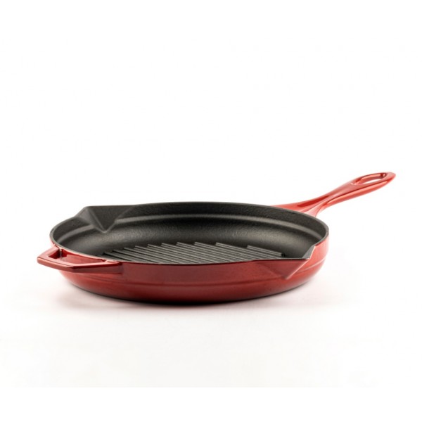 Μαντεμένιο Τηγάνι Γκριλ Εμαγιέ Hosse, Rubin, Ф24cm - Σπίτι & Gadgets