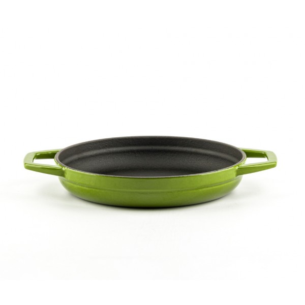 Μαντεμένιο Τηγάνι Εμαγιέ με 2 Λαβές Hosse, Bamboo, Ф19cm - Hosse-Kitchen