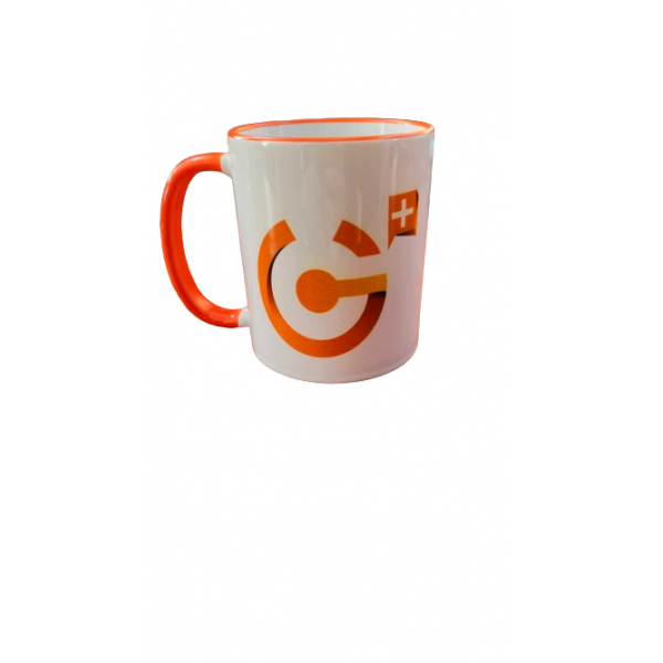 Κούπα GNET Άσπρο με πορτοκαλί, κεραμική, 330ml - Σύγκριση Προϊόντων