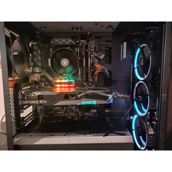 Μεταχειρισμένο gaming PC Build AMD Ryzen 5 3600, RTX 3060 12 GB, RAM 16 GB, SSD M2 512 GB με RGB Φωτισμό | Μεταχειρισμένα Gaming PC | Νέα & Ref PC |