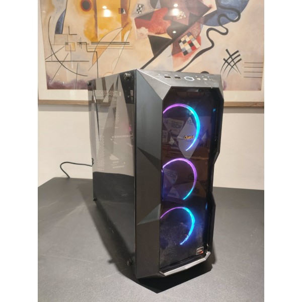 Μεταχειρισμένο gaming PC Build AMD Ryzen 5 3600, RTX 3070 8 GB, RAM 16 GB, SSD 500 GB με RGB Φωτισμό  - 