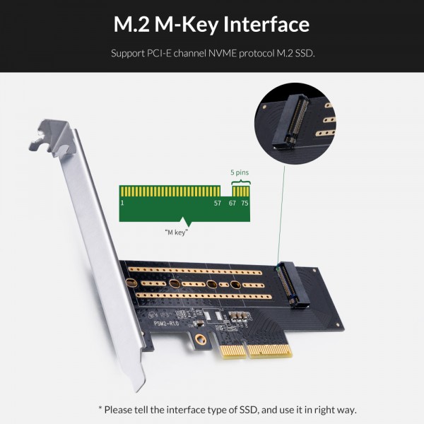 ORICO κάρτα επέκτασης PCI-e x4 σε NVMe M.2 M-key PSM2 | Κάρτες Επέκτασης PCI κ.α | PC & Αναβάθμιση |