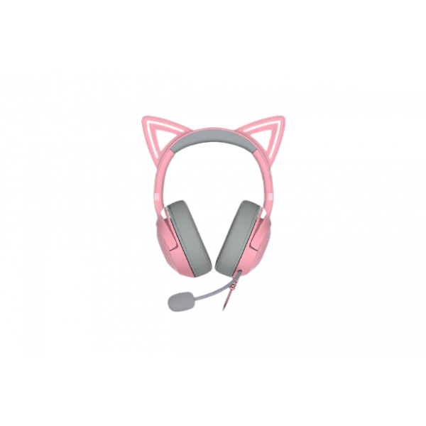 Razer KRAKEN KITTY V2 - Quartz - RGB - USB 7.1 Gaming Headset - Kitty Ears - PC / PS5 / SWITCH