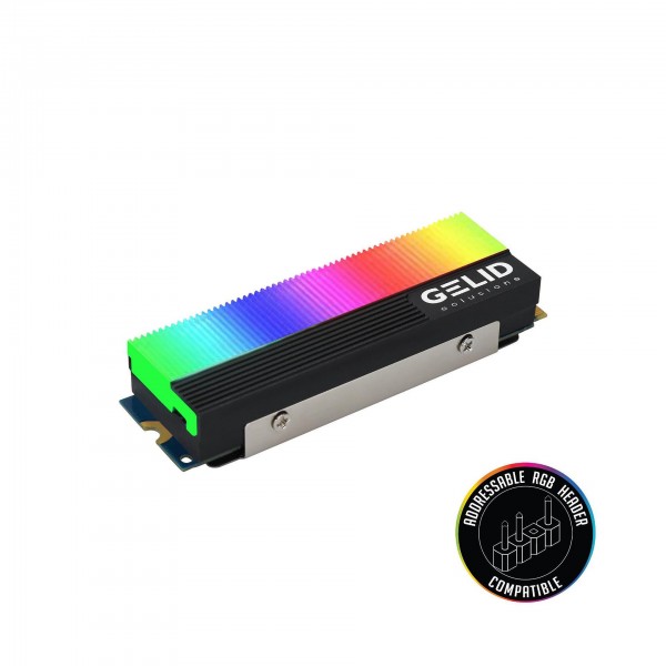 Gelid GLINT ARGB M.2 SSD Cooler (M2-RGB-01) - Mining
