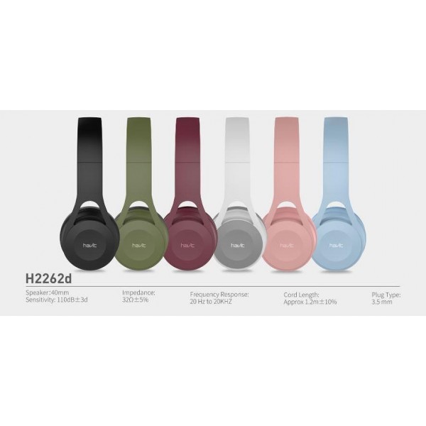 Καλωδιακά Ακουστικά - Havit H2262D (Pink) - HAVIT