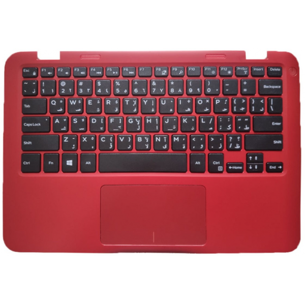 KB WITH PALMREST / TOUCHPAD FOR NB DELL INSPIRON 11-3168 / 3169 / 3179 US-INTL RED - Ανταλλακτικά Laptops