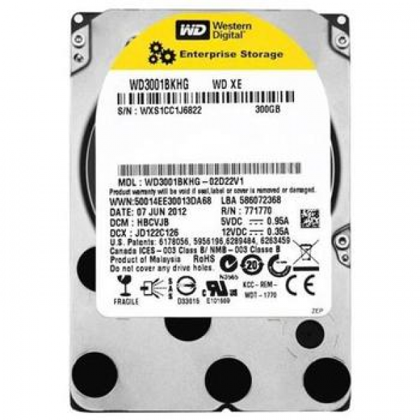 HDD WD 300GB SAS 6G 2.5" 10K - Used Server HDD