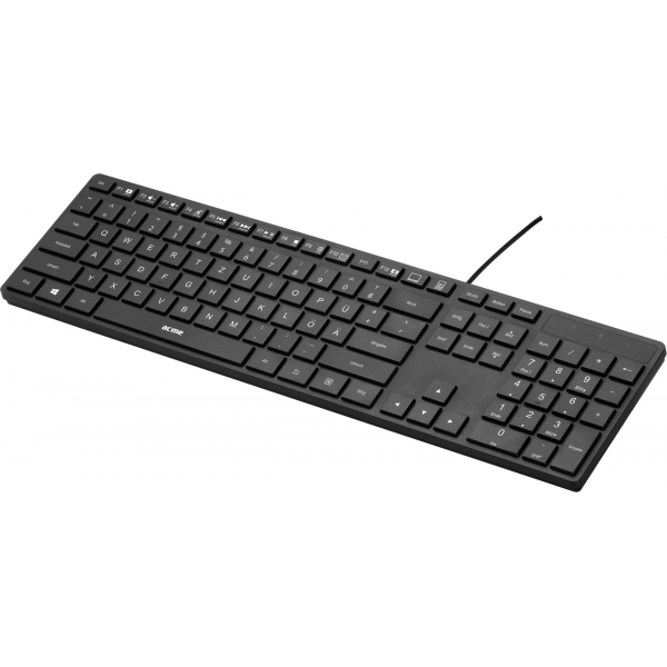 Acme KS07 Keyboard Wired USB Black German NEW - Σύγκριση Προϊόντων