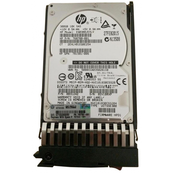 HDD HP 300GB SAS 12G 2.5" 10K - Used Server HDD