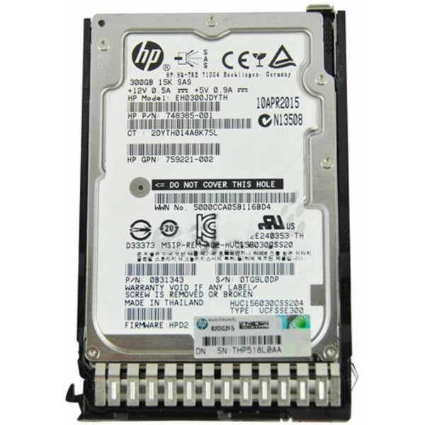 HDD HP 300GB SAS 12G 2.5" 15K - Used Server HDD
