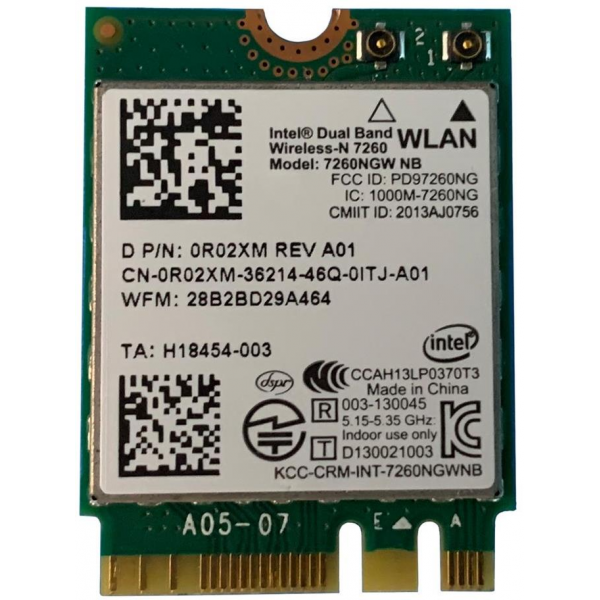 INTEL WIRELESS CARD 7260 WLAN WIFI 802.11 ac/a/b/g/n + BLUETOOTH 4.0 DUAL BAND - Ανταλλακτικά Laptops