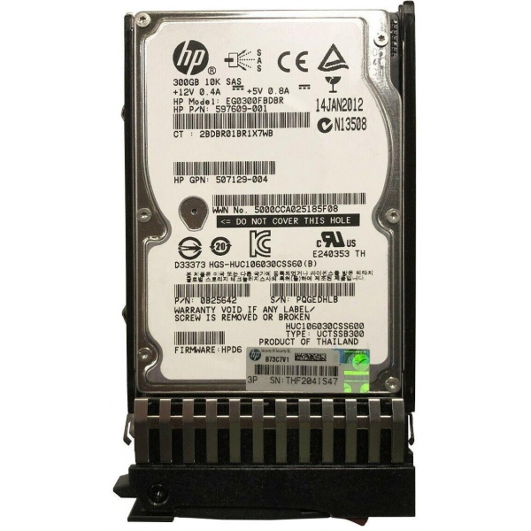 HDD HP 300GB SAS 6G 2.5" 10K - Used Server HDD