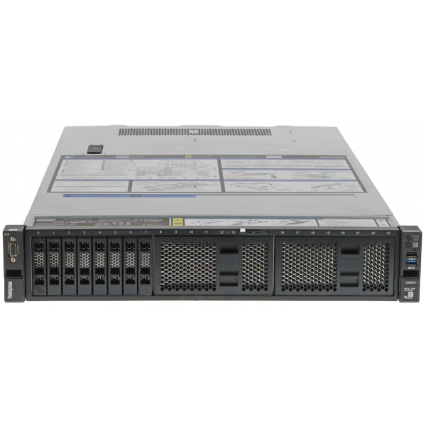 Lenovo Thinksystem SR650 (8xLFF) 2 x Xeon Gold 5120 (14-Cores)/128GB/2x1.6TB NVMe/4x4TB HDD/430-8i/2x750W/Rails *NEW In Box* - Refurbished Servers