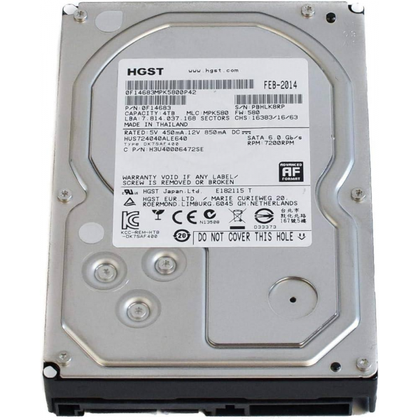 HDD HITACHI 4TB SATA 6G 3.5" 7.2K - Used Server HDD
