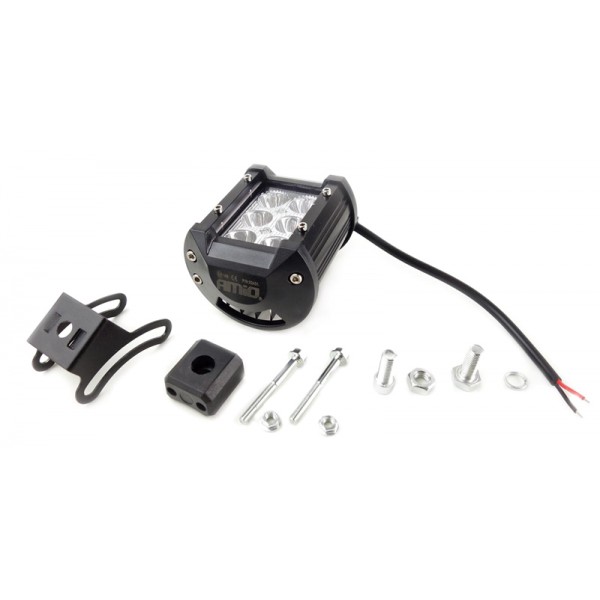AMIO LED προβολέας οχημάτων AWL17, IP67, 9-36V, 18W, 95x77mm, μαύρος