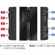 DELOCK USB 2.0 switch 11494, 4x USB Type B σε 4x USB, με μαγνήτη, μαύρο