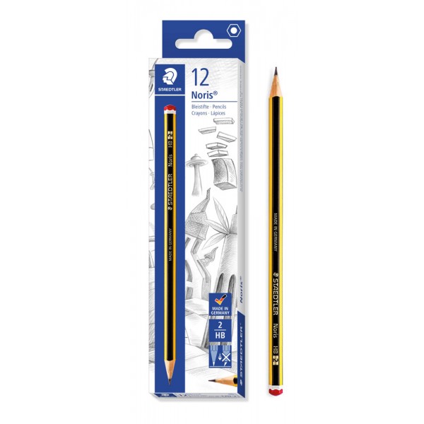 STAEDTLER ξύλινο μολύβι Noris 120-2, εξάγωνο, ΗB2, 12τμχ - STAEDTLER