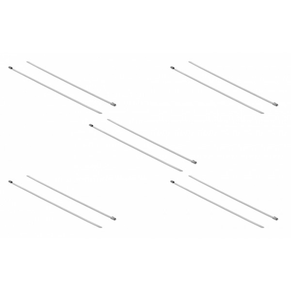 DELOCK μεταλλικός σφιγκτήρας καλωδίων 18773, 400x7.9mm, 10τμχ