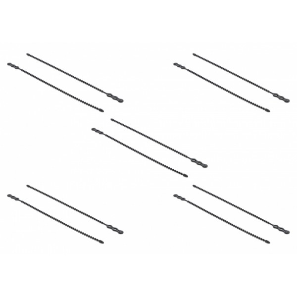 DELOCK reusable δεματικά καλωδίων 18969, 610x6.5mm, μαύρα, 10τμχ