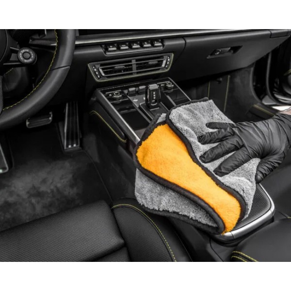 MOJE AUTO απορροφητική πετσέτα μικροϊνών 19-632 41x41cm, πορτοκαλί/μαύρη - Αξεσουάρ Αυτοκινήτου