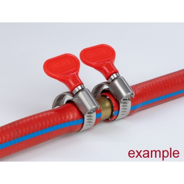 DELOCK σφιγκτήρας λαστιχοσωλήνα με πεταλούδα 8-12mm, μαύρος, 10τμχ