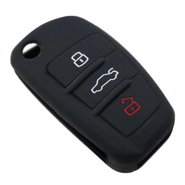 Θήκη κλειδιού για αυτοκίνητα Audi 2008-01, εύκαμπτη, μαύρη - Σπίτι & Gadgets