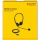 DELOCK headphones με μικρόφωνο 27179, stereo, USB, volume control, μαύρα