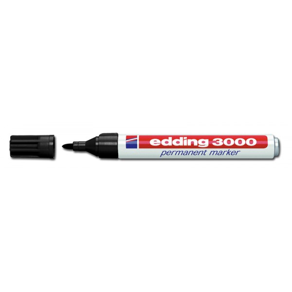 EDDING ανεξίτηλος μαρκαδόρος 3000, 1.5-3mm, επαναγεμιζόμενος, μαύρος - EDDING