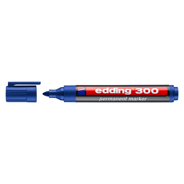 EDDING ανεξίτηλος μαρκαδόρος 300, 1.5-3mm, επαναγεμιζόμενος, μπλε - EDDING