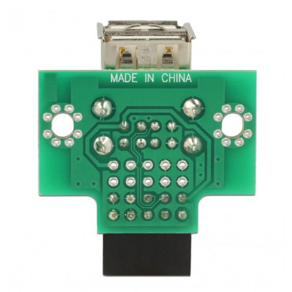 DELOCK αντάπτορας USB 2.0 9 pin header (F) σε 2x USB (F) 41429, 2.54mm