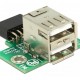 DELOCK αντάπτορας USB 2.0 9 pin header (F) σε 2x USB (F) 41429, 2.54mm