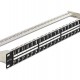 DELOCK Keystone Patch Panel 19", 48-port, 1U, μαύρο