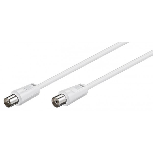 GOOBAY καλώδιο κεραίας αρσενικό σε θηλυκό 50910, <70dB, CCS, 0.5m, λευκό - GOOBAY