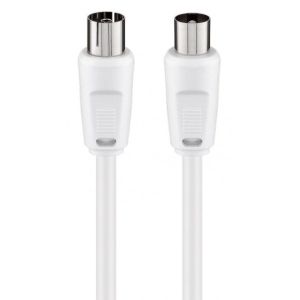 GOOBAY καλώδιο κεραίας αρσενικό σε θηλυκό 50910, <70dB, CCS, 0.5m, λευκό - GOOBAY