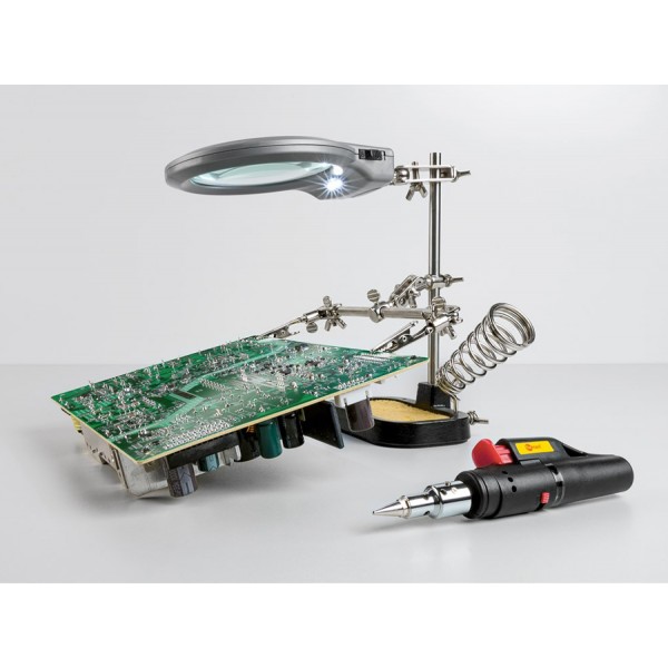 GOOBAY μεγεθυντικός φακός 51226 με clips συγκράτησης, 2x, LED φωτισμός - GOOBAY
