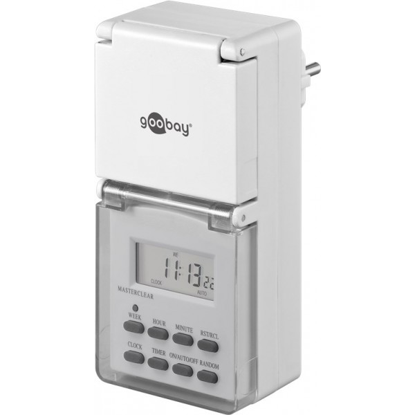 GOOBAY ψηφιακός χρονοδιακόπτης ρεύματος 51301, IP44, λευκός - Πολύπριζα Ρεύματος