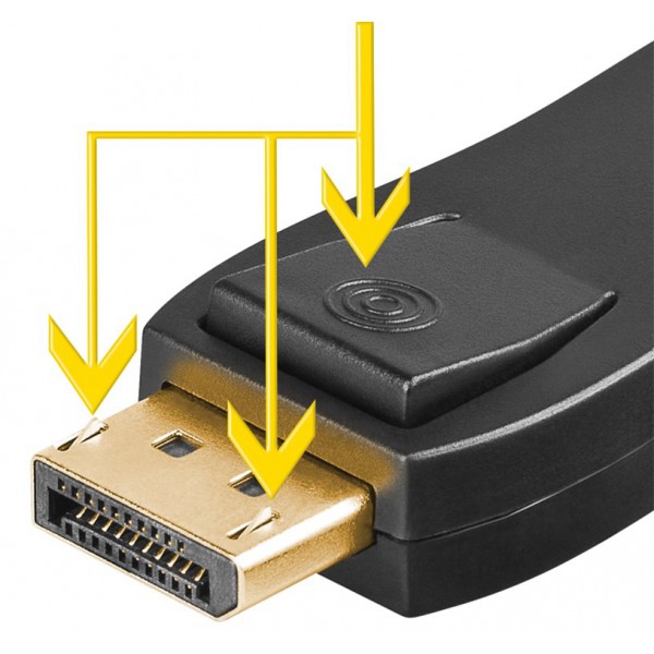 GOOBAY αντάπτορας DisplayPort σε HDMI 51719, gold-plated, μαύρος - Εικόνα